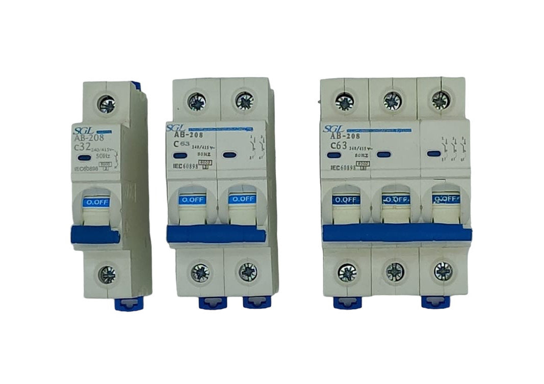 Circuit breaker 1/2/3 pole 10A - 63A